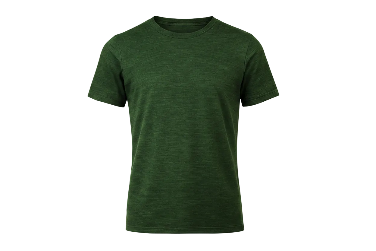 Vaeltaja100 alpacawool t shirt forestgreen product picture