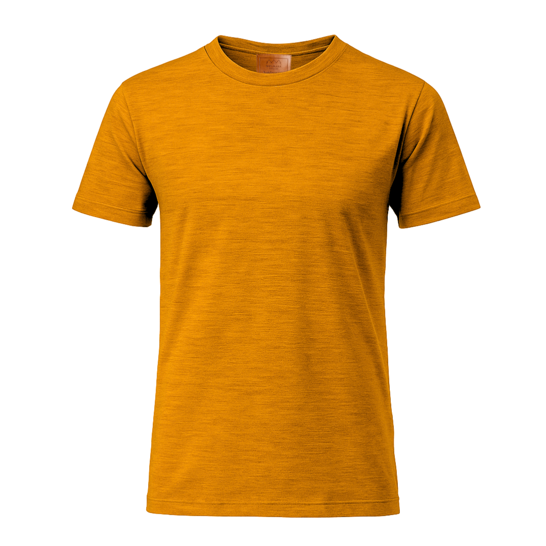 Vaeltaja100 alpacawool t shirt yellow product picture