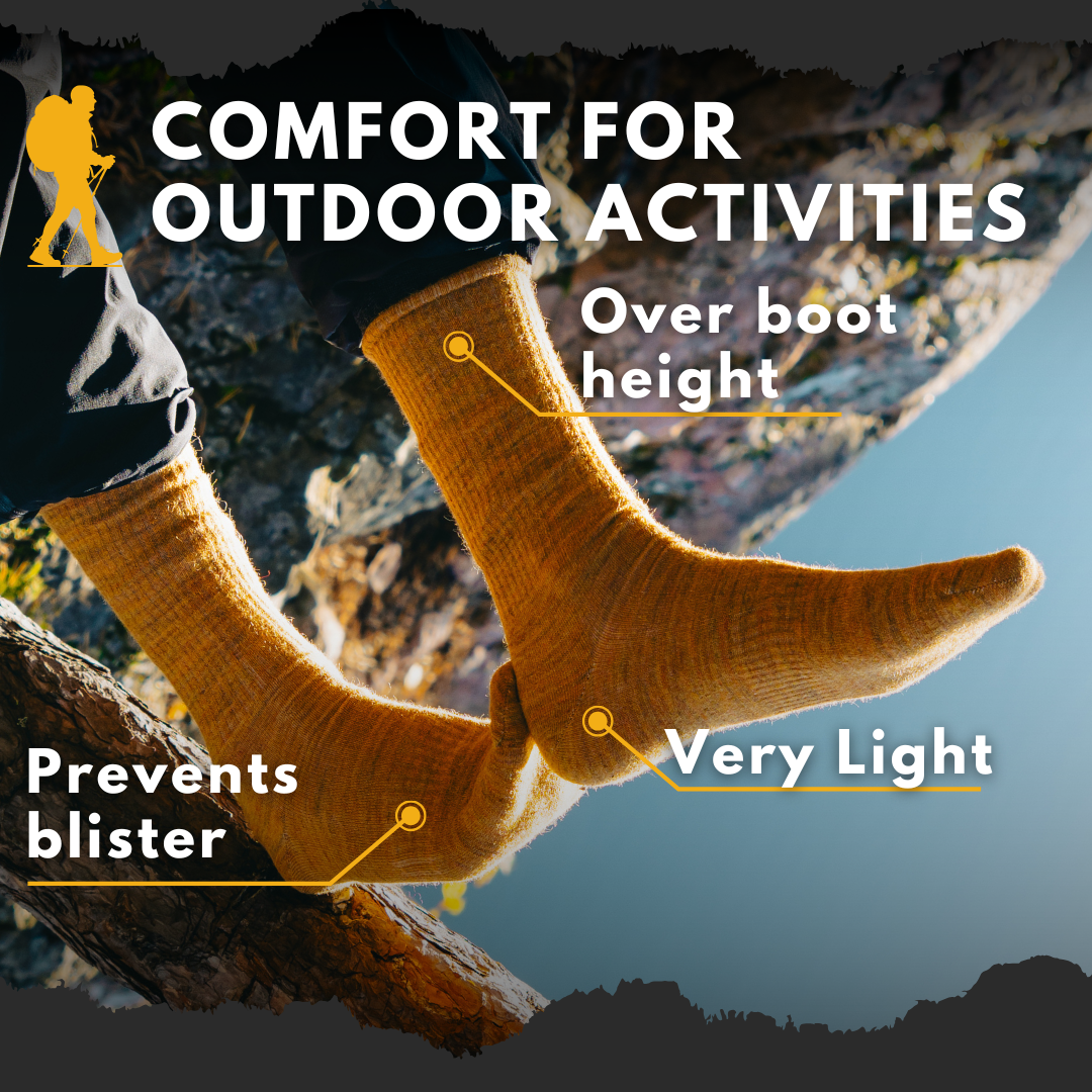 HELLE - Leichte Wandersocke aus Alpaka