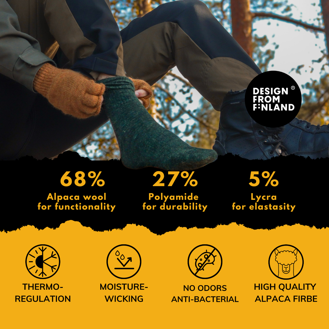 HELLE - Leichte Wandersocke aus Alpaka